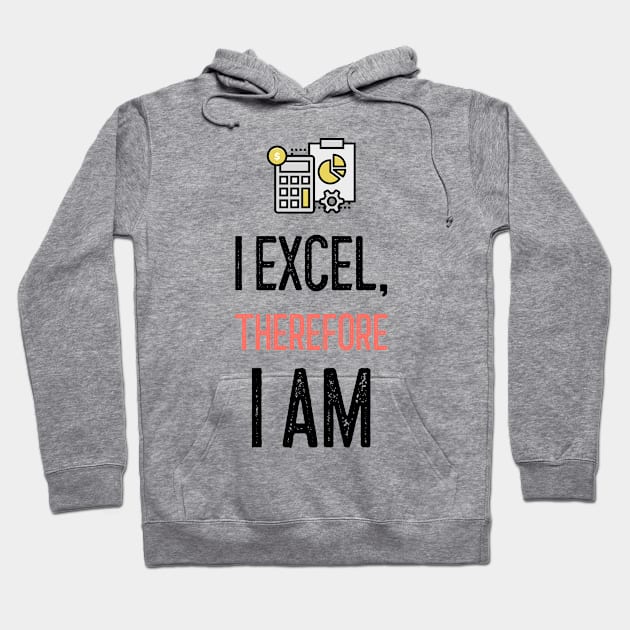 I Excel, Therefore I am Hoodie by Life of an Accountant